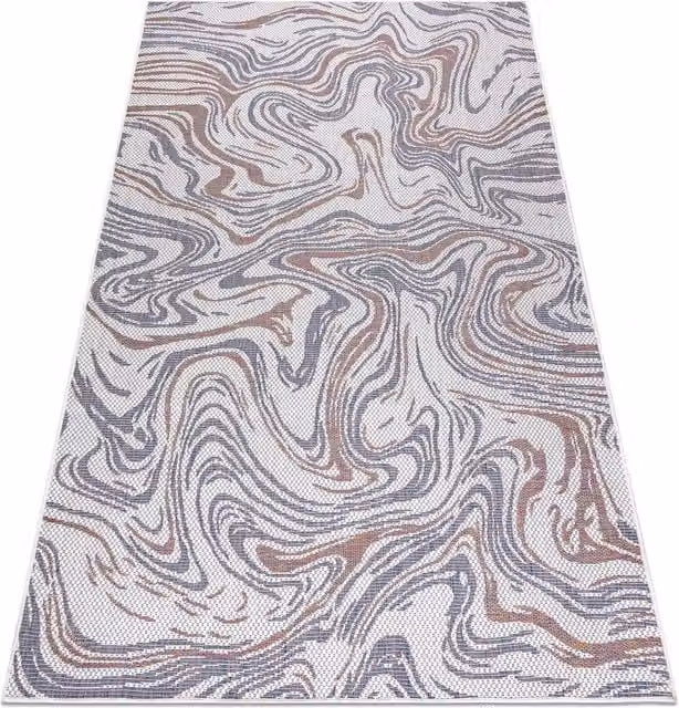 RugsX Sion Abstract Modern Rug in Beige and Multicolour, W: 140 cm, D: 190 cm