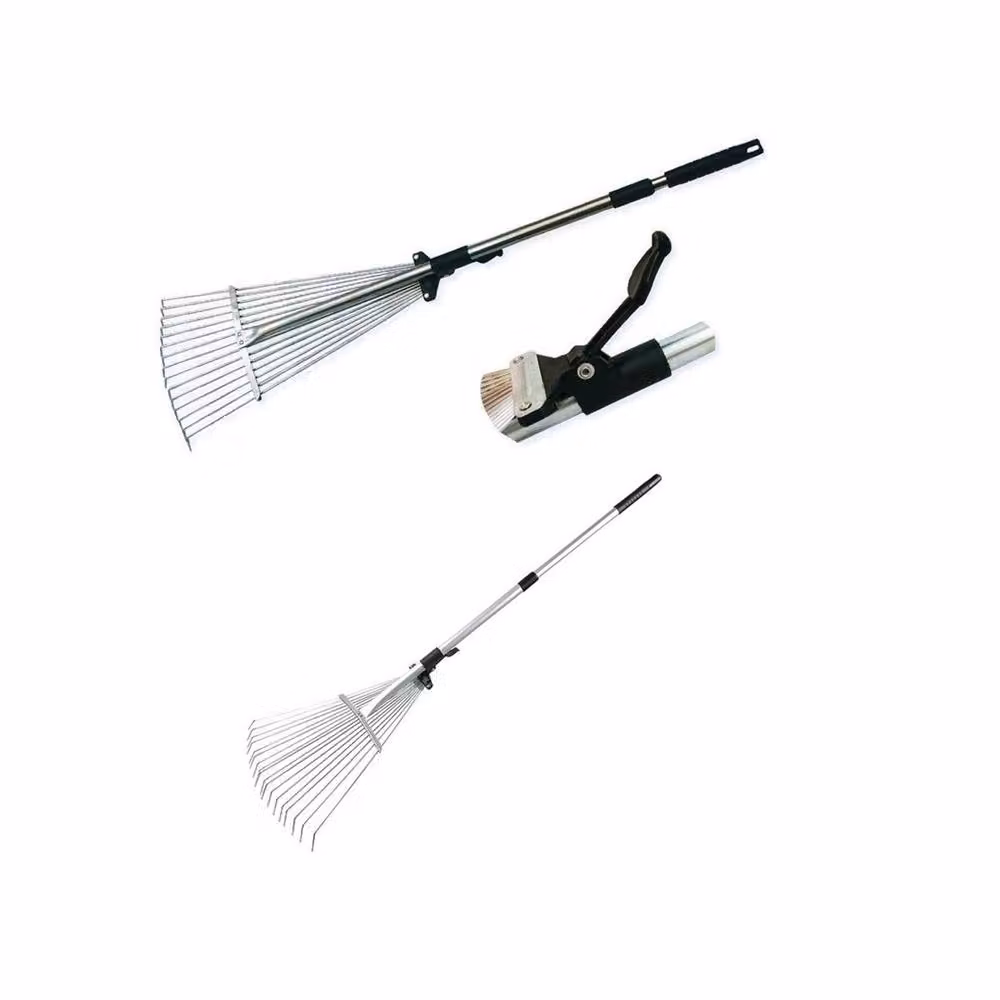 Nordara Metal Telescopic Garden Rake for Leaves and Lawn in Silver – 2