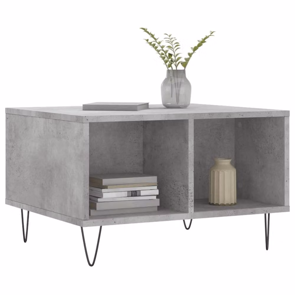 Berkfield Home Modern Grey Coffee Table, W: 60 cm, D: 50 cm, H: 36.5 cm – 3