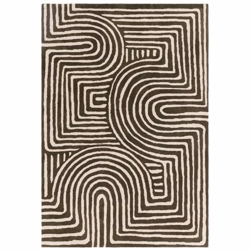 The Rug Shop UK Green Handmade Wool Modern Abstract Easy To Clean Area Rug W: 160 cm, L: 230 cm – 8