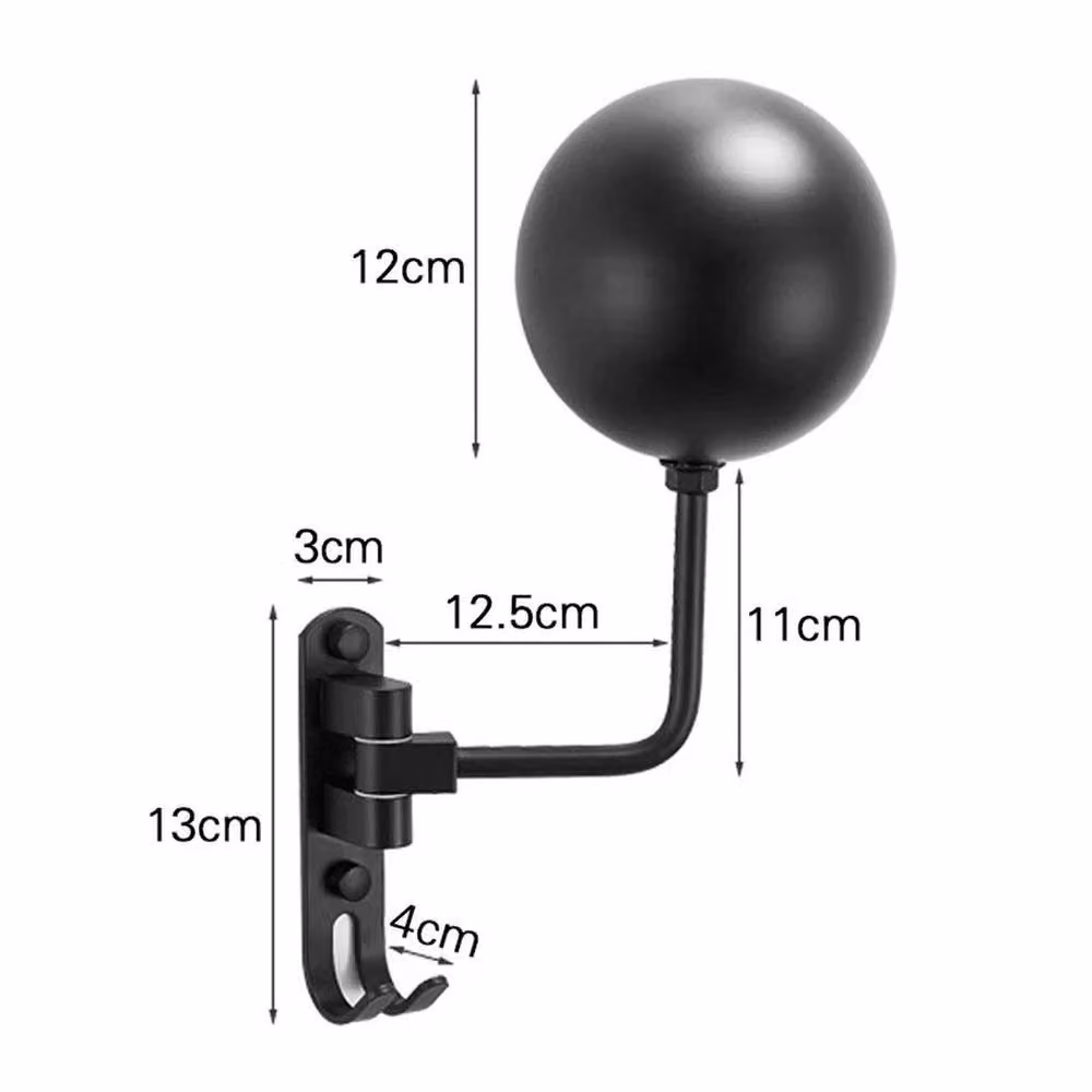 SPETLEK Black Metal Wall Mounted Display Stand Hook Hanger 2X – 2