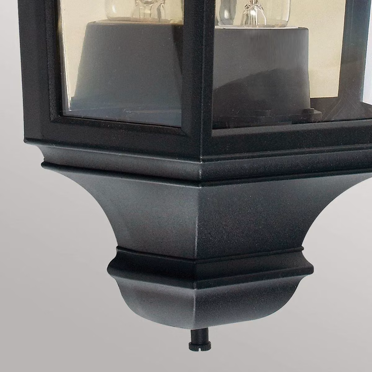 Netlighting Turin Black Outdoor Wall Half Lantern Light with IP65 Rating and E27 Socket – 4