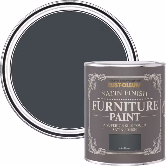 Rust-Oleum After Dinner Green Satin Furniture and Skirting Board Paint, 750ml
