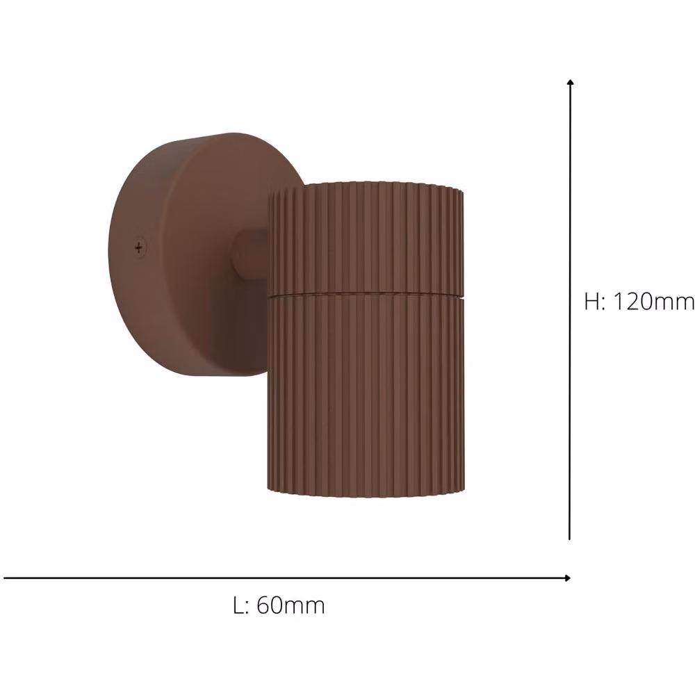 Loops 2 Pack Modern Brown Metal Up and Down Indoor Wall Lights – 4