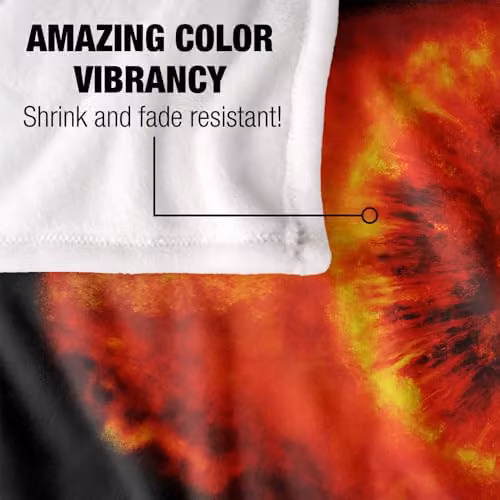 Warner Bros. Lord Of The Rings Eye Of Sauron Super Soft Fleece Throw Blanket, Multicolour, W: 91 cm, D: 147 cm – 3