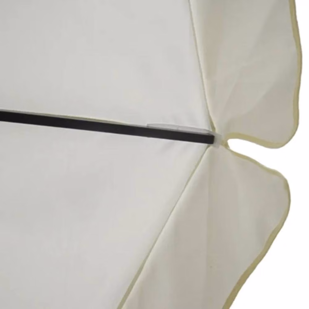 Berkfield Home Aluminium Garden Umbrella with Portable Base in White – 2