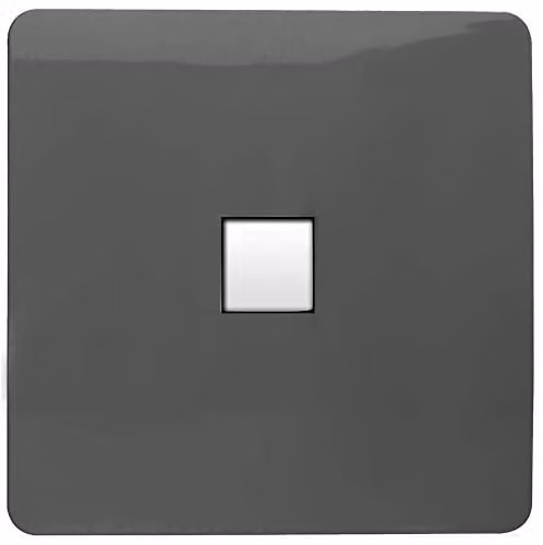 Trendi Switch 1 Gang RJ45 Cat 5e Ethernet Socket in Charcoal Grey