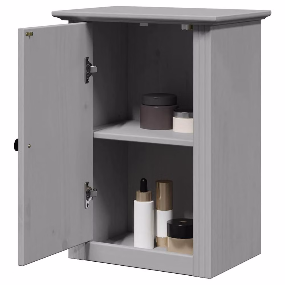 Berkfield Home BODO Grey Wall Mounted Bathroom Cabinet with Hinged Doors, W/D/H: 44 x 30 x 60 cm – 2