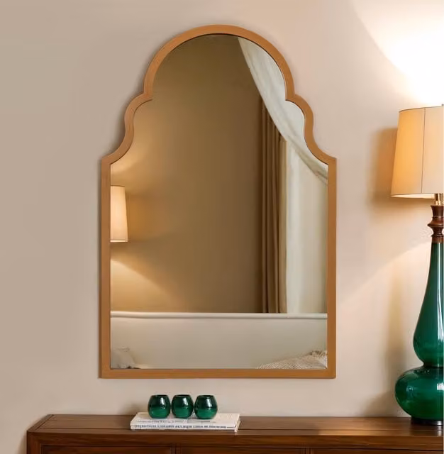 Home Garden Direct Amalfi Antique Full-Length Rectangular Wall Mirror in Gold, W: 60 cm, H: 90 cm