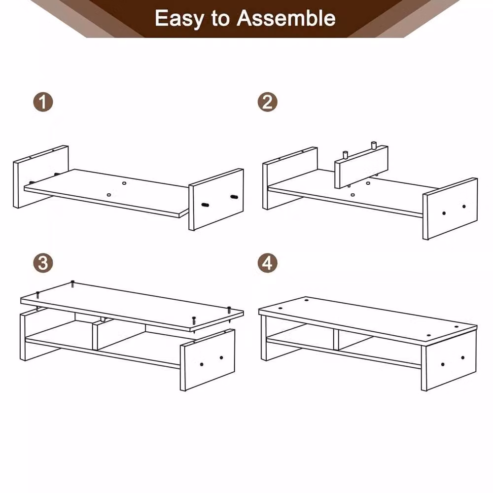 FORGEVIO White Monitor Riser Stand for Laptop, TV, and Desktop Displays – 4