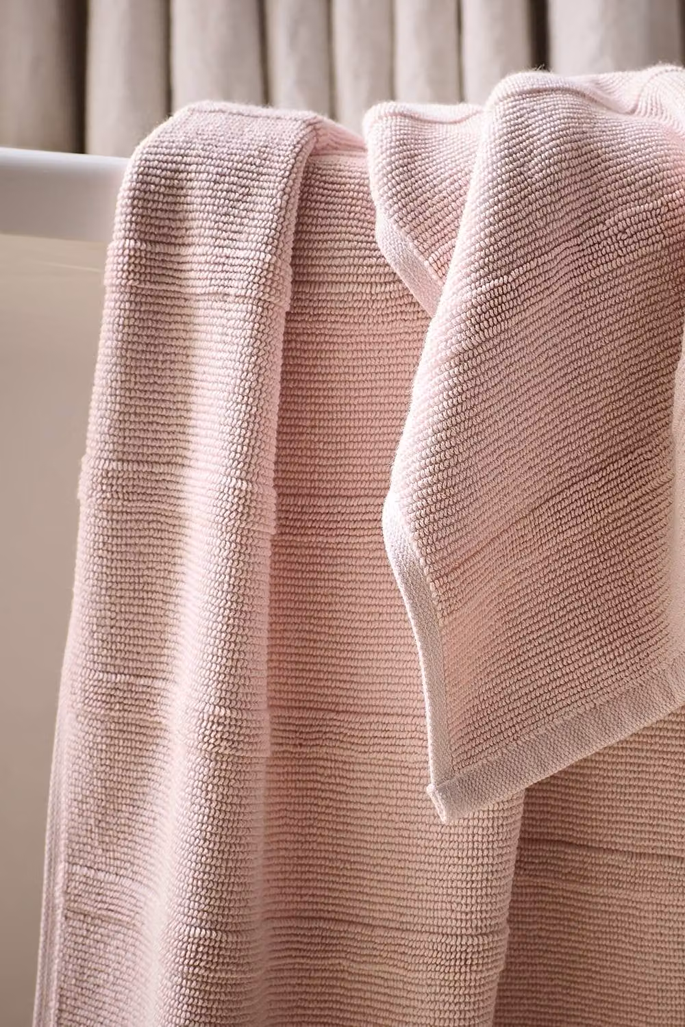 Christy Highgate Ribbed Turkish Cotton Bath Sheet in Pink – 3