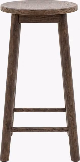 Perch & Parrow Modaro Stool in Smoked Brown with Wood Frame