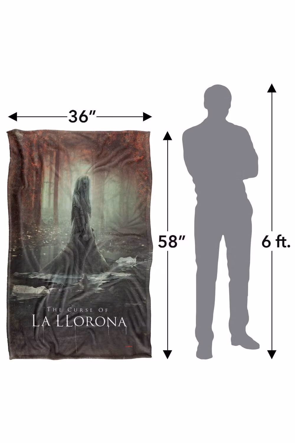 LOGOVISION The Curse Of La Llorona Poster Super Soft Fleece Throw Blanket, Multicolour, W: 91 cm, D: 147 cm – 7