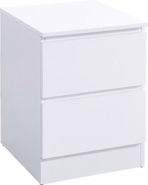 Birlea Oslo 2 Drawer Bedside Table in White