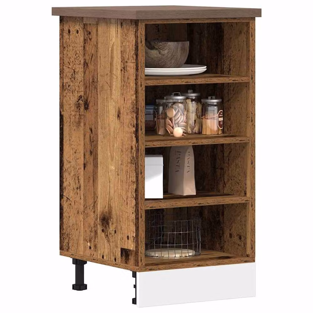 Berkfield Home Brown Kitchen Base Unit with Hinged Doors and Internal Shelves, W: 40 cm, D: 44.5 cm, H: 81.5 cm – 2