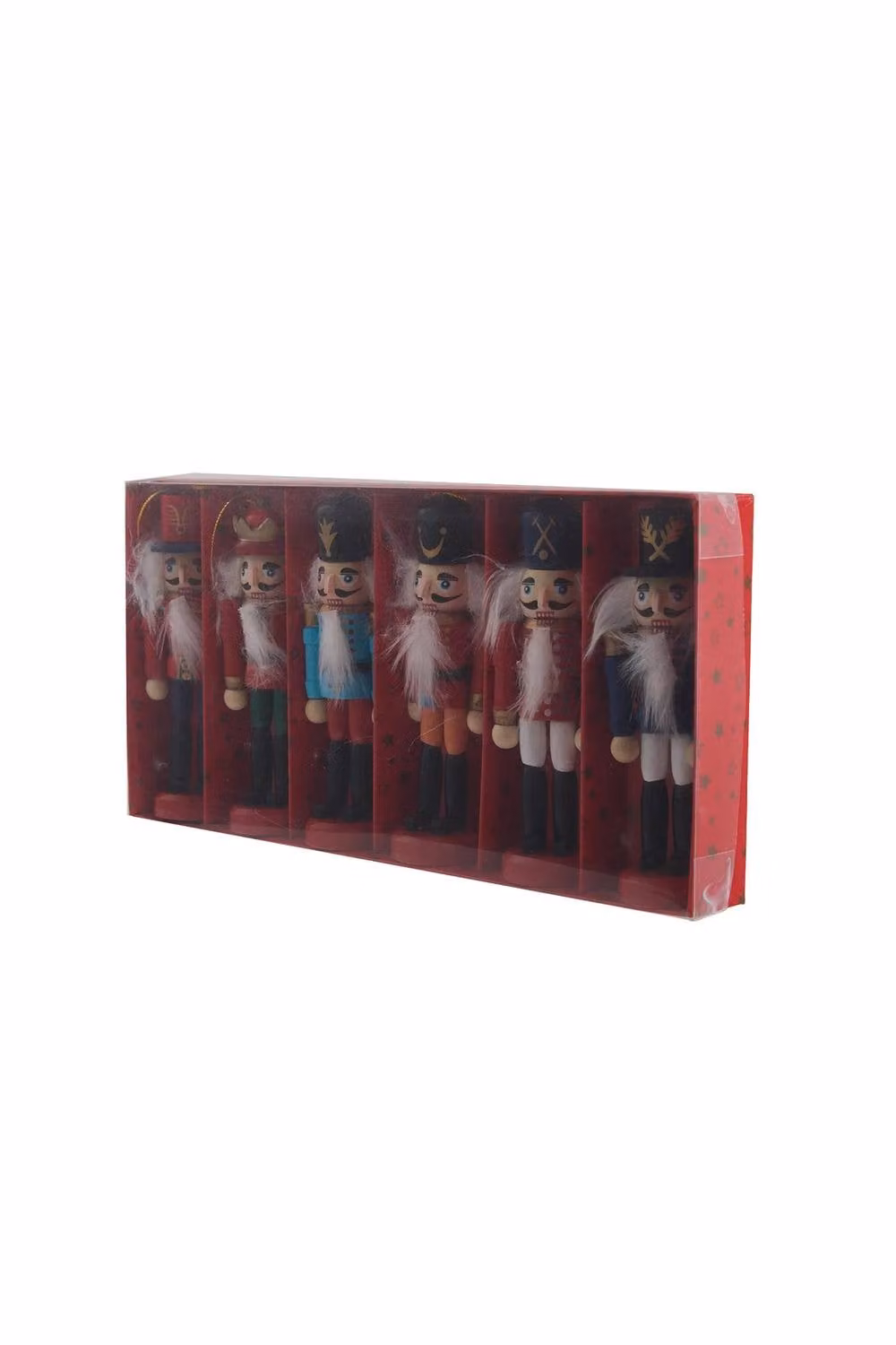 Living and Home Classic Multicolour Wooden Nutcracker Figurine Decoration Set, 6 Pieces – 2