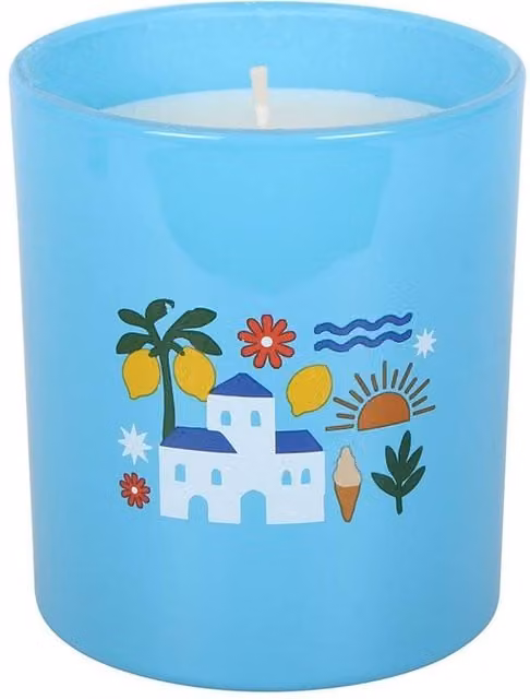 Something Different Amalfi Coast Lemon Scented Votive Candle in Blue