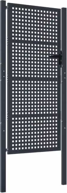 Berkfield Home Steel Wire Mesh Garden Gate in Anthracite, W: 105 cm, H: 250 cm – 1
