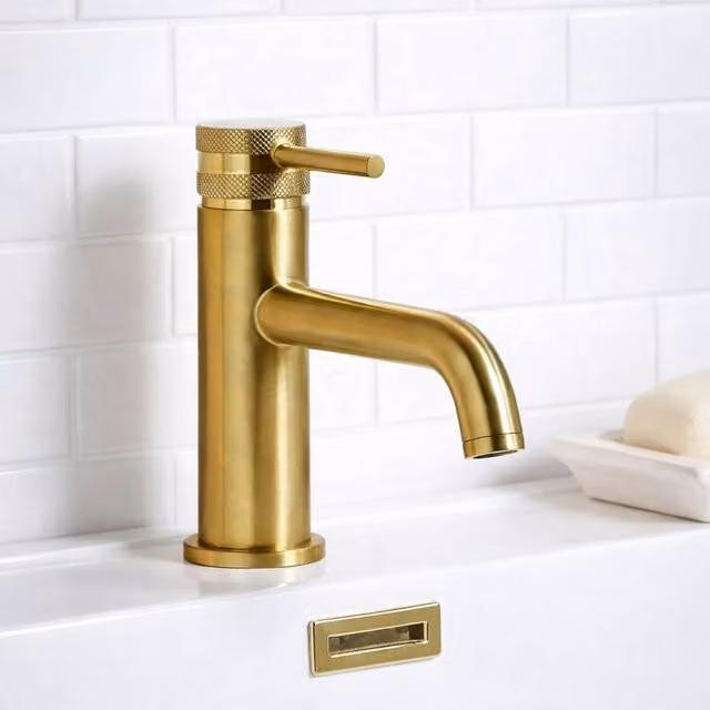Bathroom Kingdom Venice Single Lever Basin Mixer Tap in Brushed Brass Gold