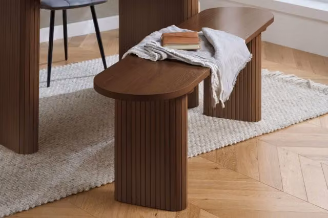 Birlea Axel Modern Dining Bench in Walnut Brown, 160 cm – 1