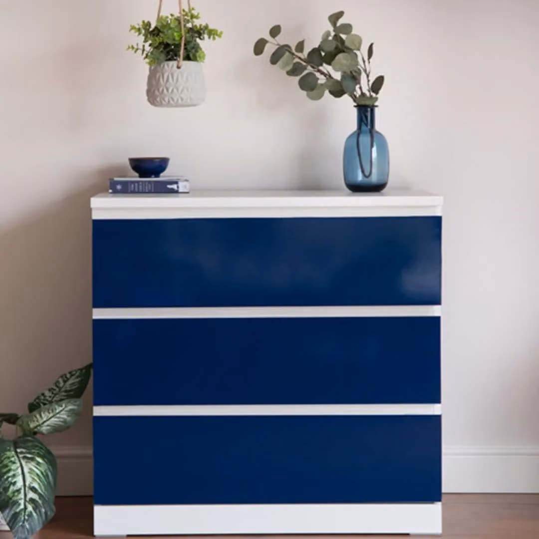 D-C-Fix Glossy Navy Blue Self Adhesive Vinyl Wrap Film W: 67.5 cm, L: 200 cm – 1