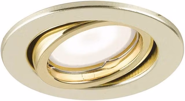 Netlighting MATRIX LED Recessed Adjustable Downlight in Gold/Brass, 400lm, 3000K, W: 10 cm, D: 8.5 cm