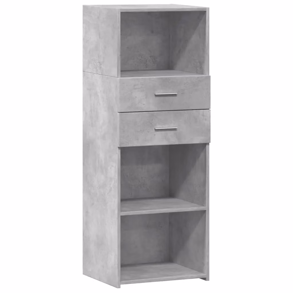 Berkfield Home Modern Highboard in Concrete Grey, W/D/H: 45 x 42.5 x 124 cm – 2
