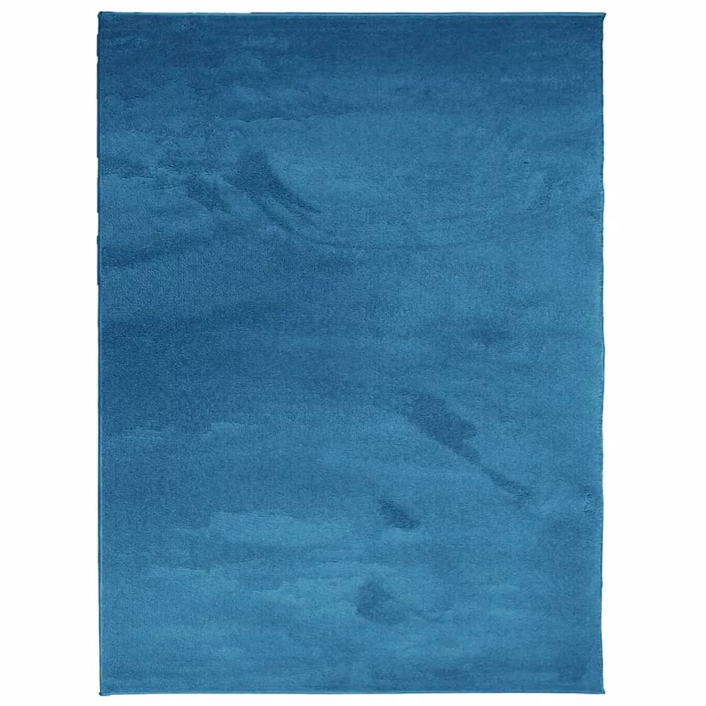 Berkfield Home OVIEDO Short Pile Rug in Turquoise Blue, W: 240 cm, D: 340 cm – 2