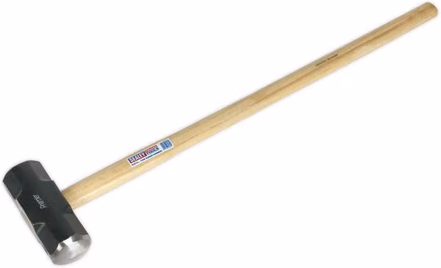 Loops 6.4 kg Hardened Sledge Hammer with Hickory Wooden Shaft in Brown