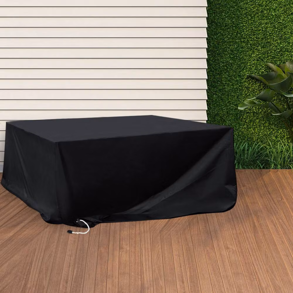 Marlow Waterproof Outdoor Furniture Cover with UV Protection in Black and Silver, 213 cm – 2