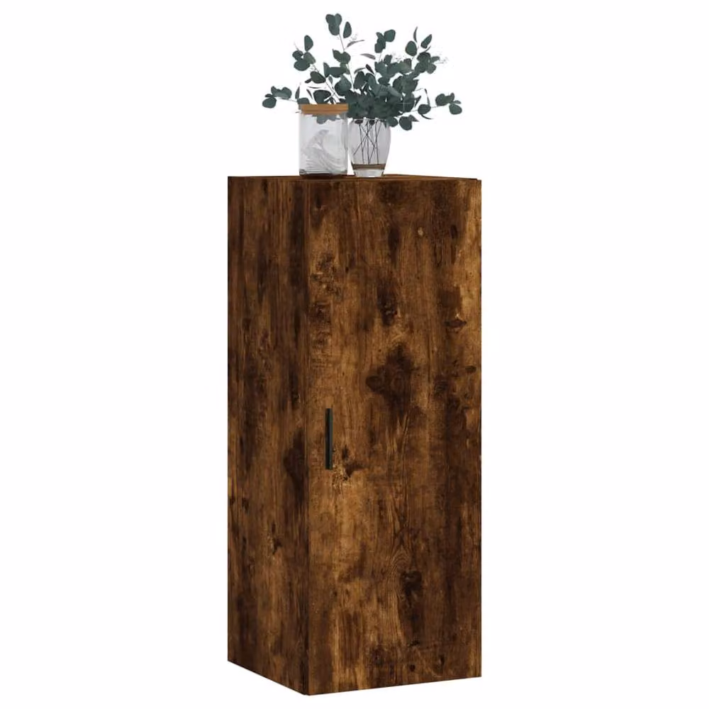 Berkfield Home Wall Mounted Smoked Oak Cabinet in Brown, W/D/H: 34.5 x 34 x 90 cm – 4