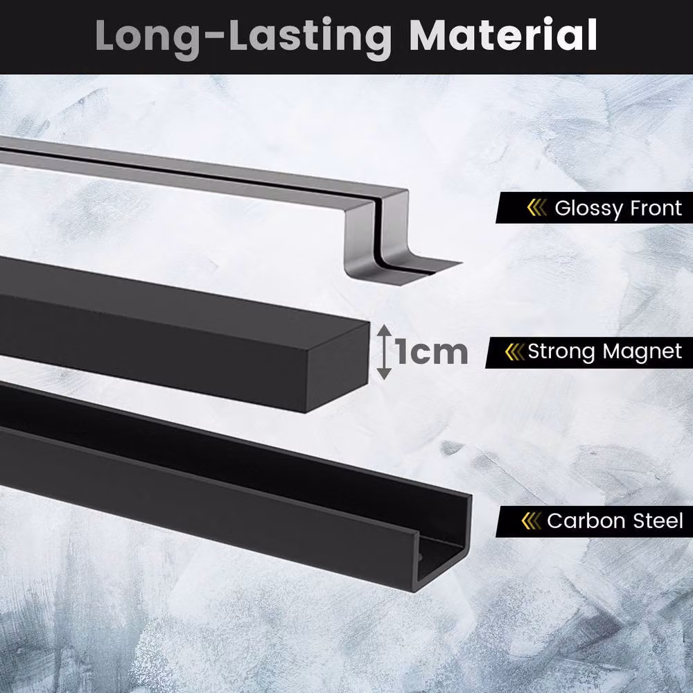Costway Heavy-Duty Magnetic Tool Holder Wall-Mounted Steel Bar in Silver – 5