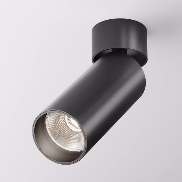 Netlighting Focus Dimmable LED Single Spotlight in Black, 4000K, 900lm