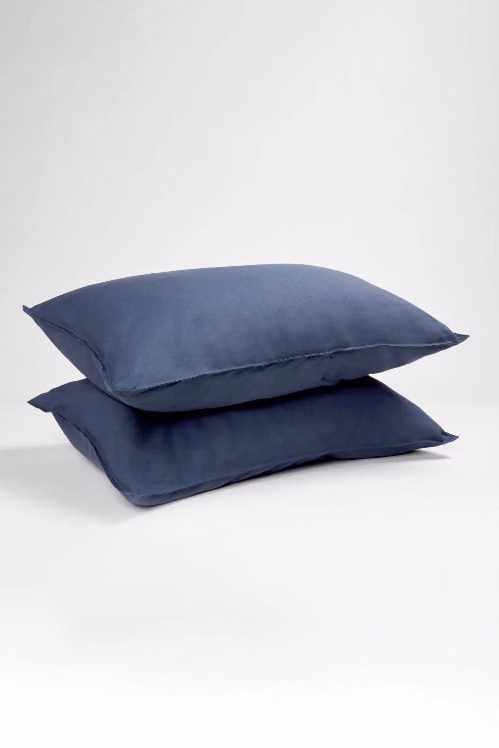 Panda London Bamboo and French Linen Pillowcases, 2-Pack, Blue, W/H: 75 x 50 cm – 2