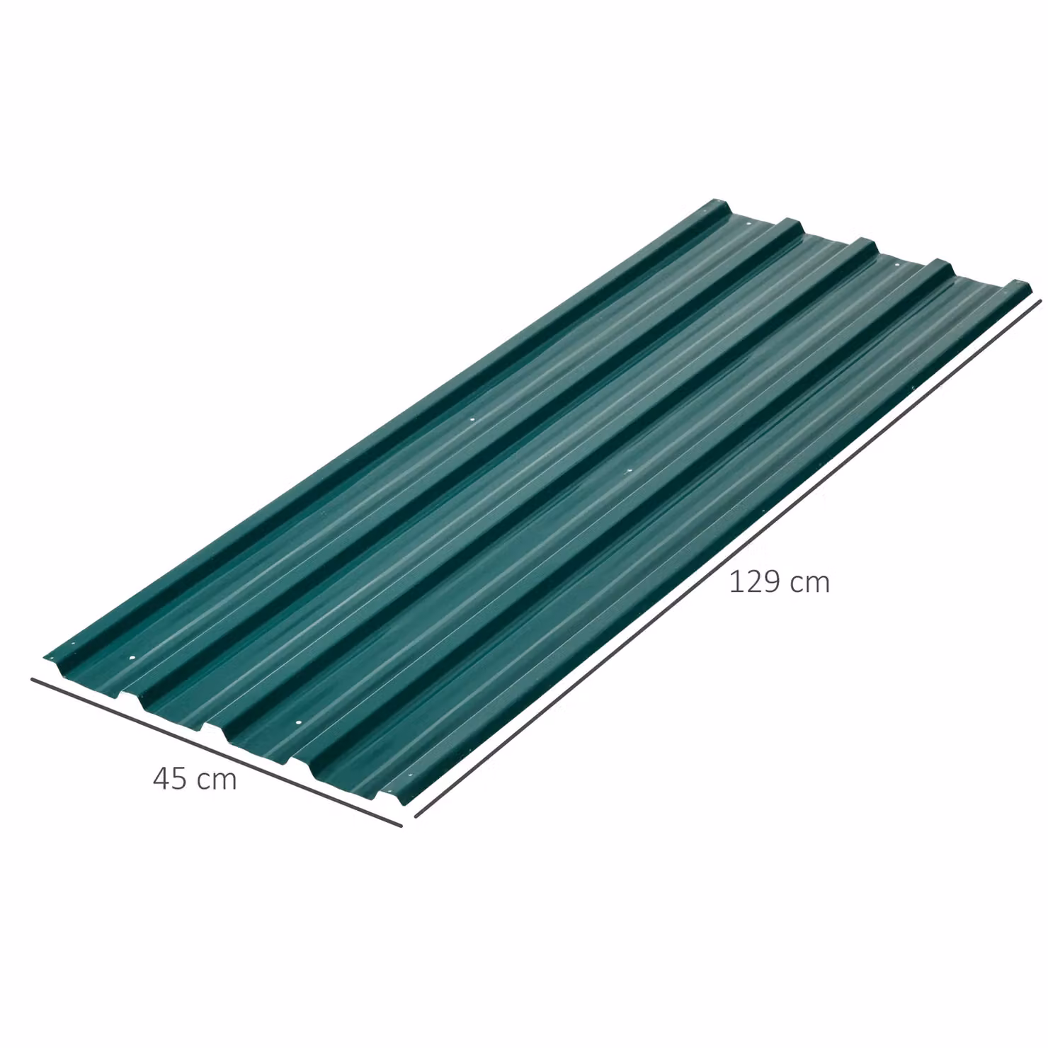 OUTSUNNY Pack of 12 Green Galvanised Steel Metal Roofing Sheets for Greenhouse and Shed – 3