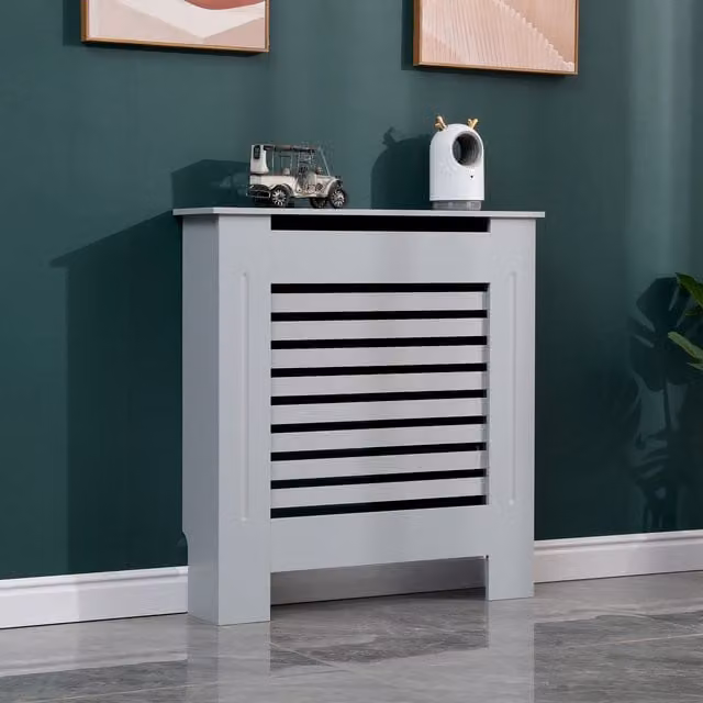 WestWood Line Modern MDF Wooden Wall Shelf Radiator Cover in Grey Matt