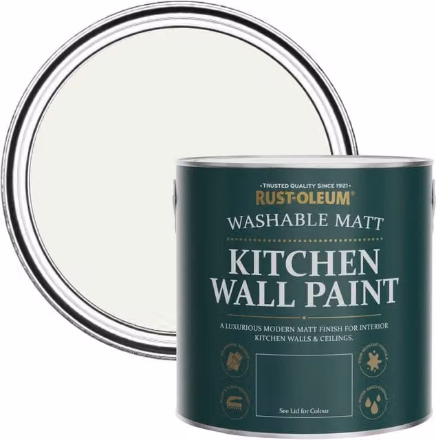 Rust-Oleum Matt Kitchen Wall Paint in Steamed Milk, 2.5 l