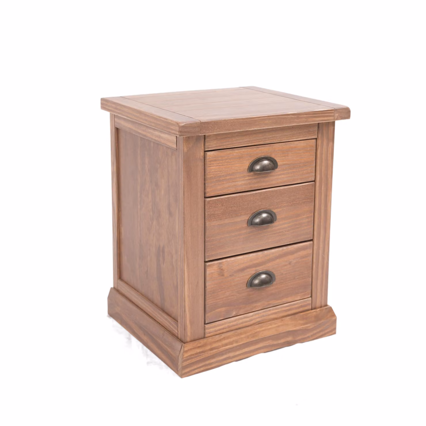 Cabinet Bits Tirolo 3 Drawer Bedside Cabinet in Light Brown Pine Wood – 2