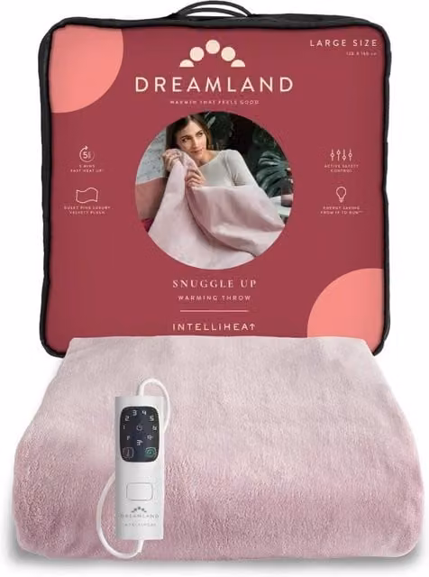 Dreamland Snuggle Up Warming Throw in Pink