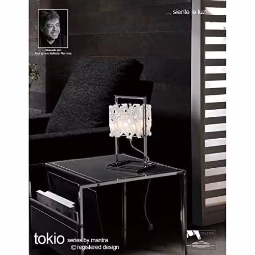 Netlighting Tokio Table Lamp G9 in Gloss Black and Polished Chrome