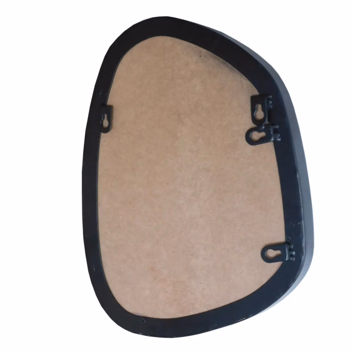 Agenzia 14 Modern Small Black Pebble Metal Wall Mirror W/H: 28 x 36 cm – 3