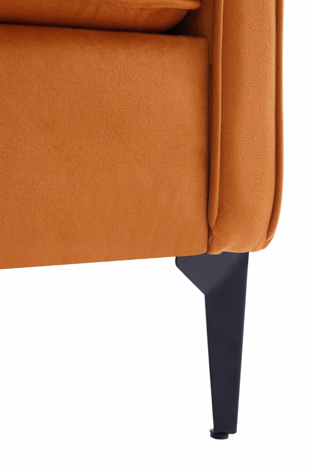 Garden Sanctuary Modern Orange Fabric Single Sofa Armchair with Foam Upholstery – 5