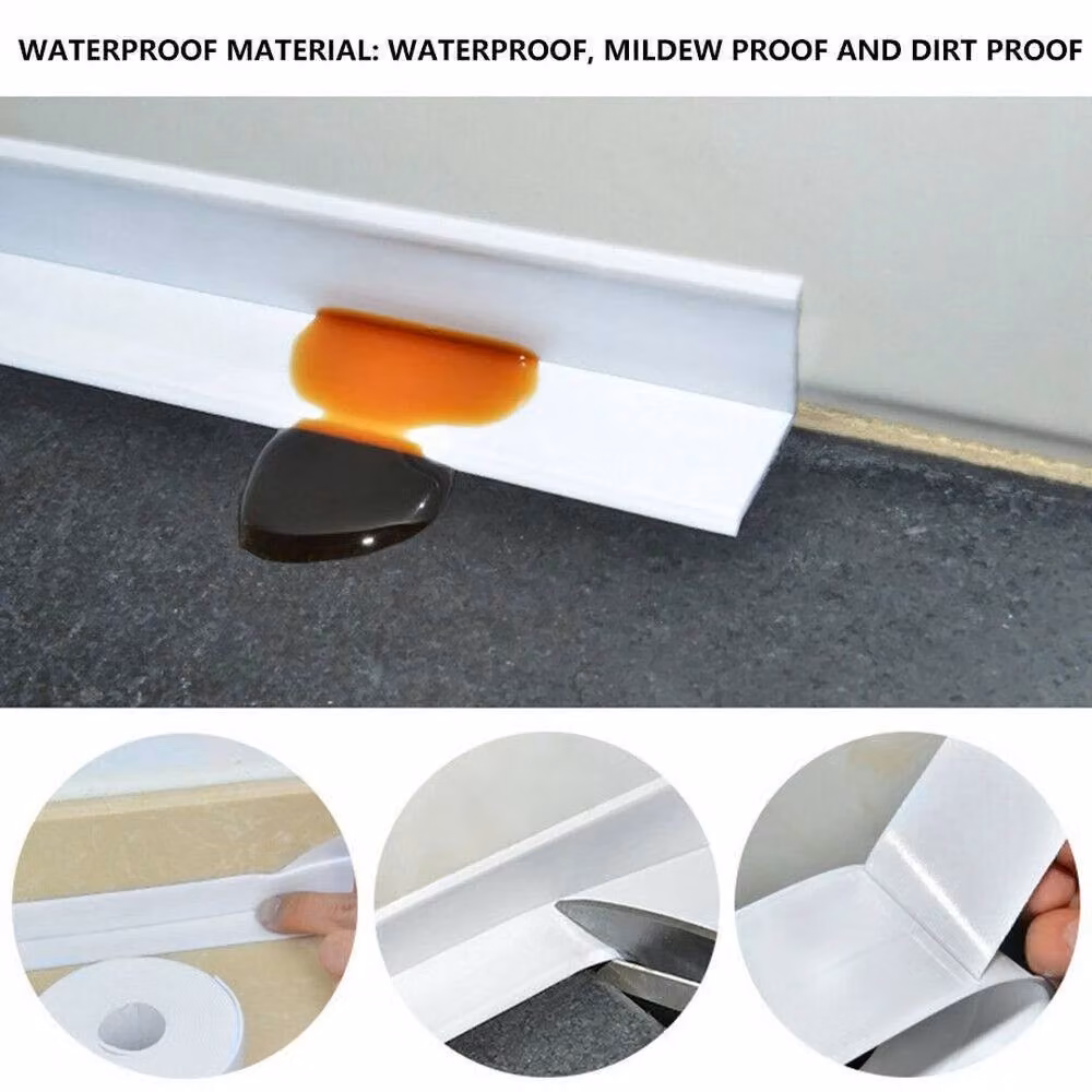 FLAVORA White Silicone Sealing Tape for Bath and Kitchen, W/D/H: 520 x 10000 x 22 mm – 3