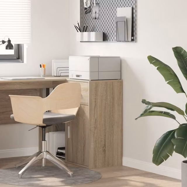 Berkfield Home Sonoma Oak MDF Storage Cabinet in Brown