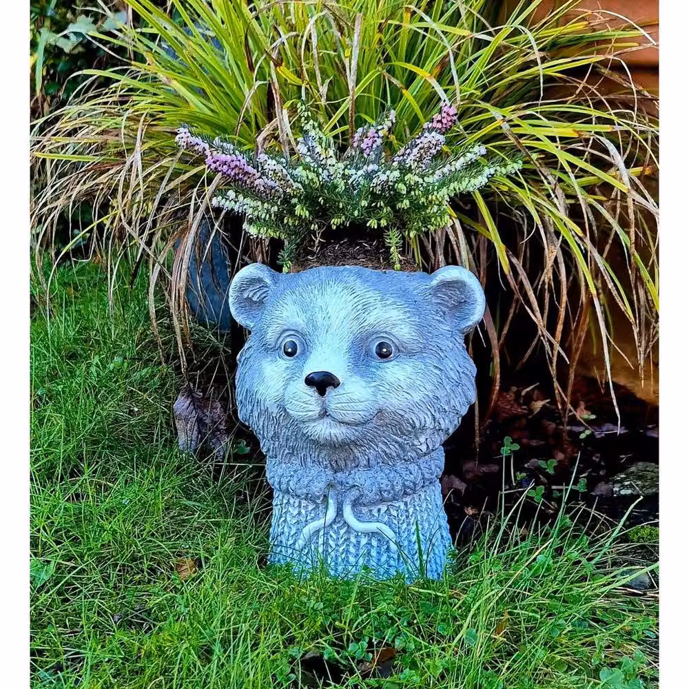 SPETLEK Grey Ornamental Plastic Garden Plant Pot Planter for Tabletop – 2