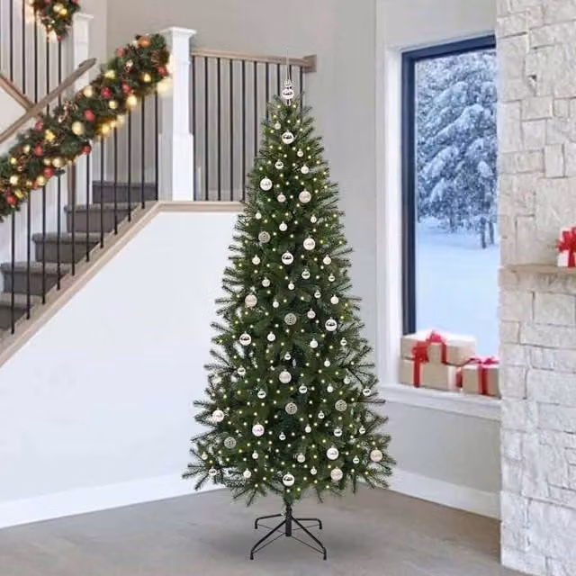 Berkfield Home Artificial Green Christmas Tree with 300 LEDs, Height: 240 cm