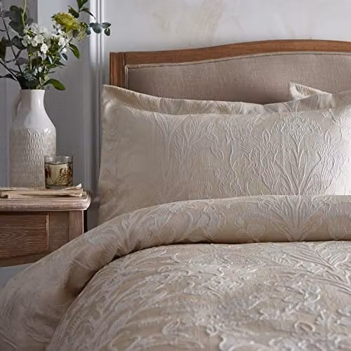 Appletree Heritage Elysia Jacquard Single Oxford Edge Pillowcase, W: 50 cm x L: 75 cm, Beige