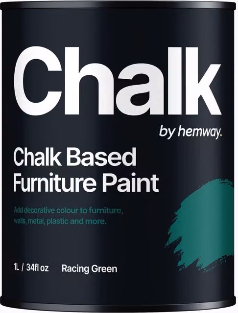 Hemway Chalk Based Furniture Paint in Flat Matt Racing Green, 1L