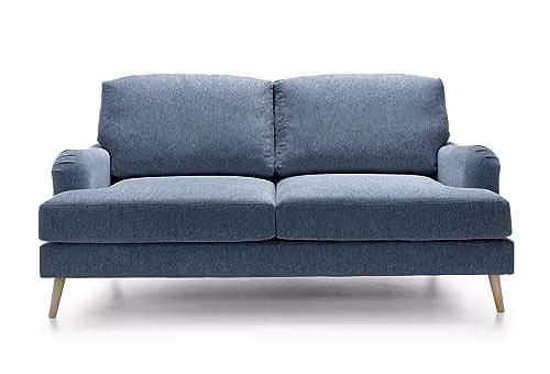 Abakus Direct Harper 3 Seater Sofa in Blue Smart Chenille Fabric – 1