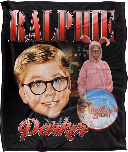 Warner Bros. A Christmas Story Ralphie Collage Super Soft Silky Touch Throw Blanket, Multicolour, Extra Large